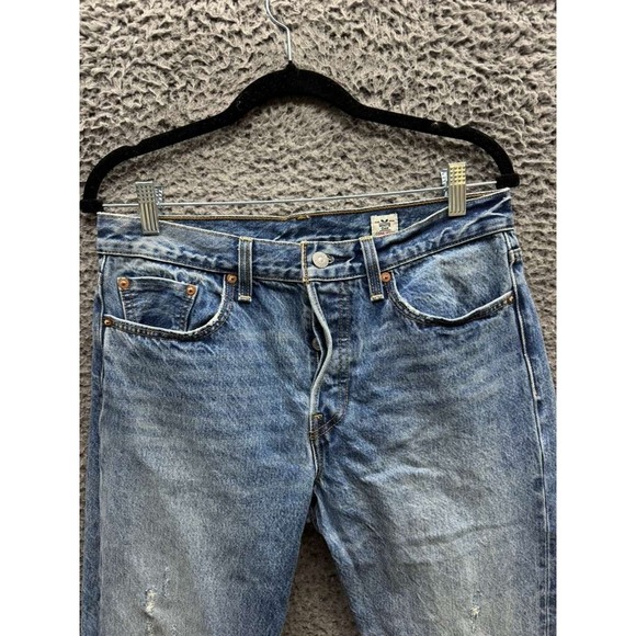 Levi's White Oak Cone Denim Selvedge Button Fly Jeans Blue Women's Size 30 - Picture 3 of 16